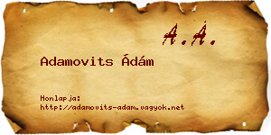 Adamovits Ádám névjegykártya